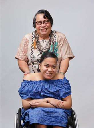 Lavinia Lovo and her mum Salema